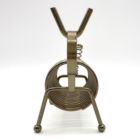 Brass Spring Wire Letter Holder Ram Animal Sheep Mid Century Desk Office Vintage - Picture 9 of 13